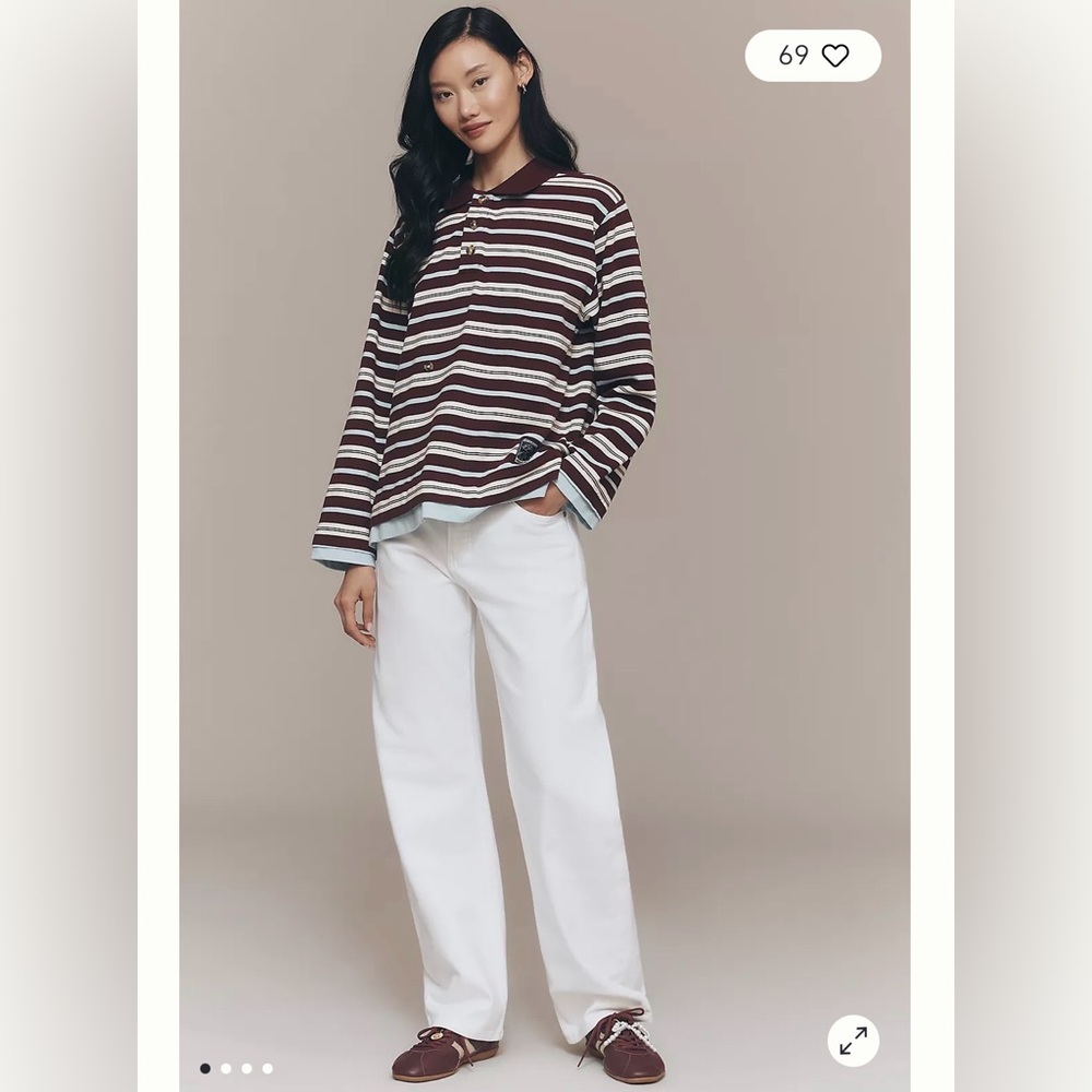 Anthropologie EB Denim Alida High Rise Tapered White Jeans NWOT